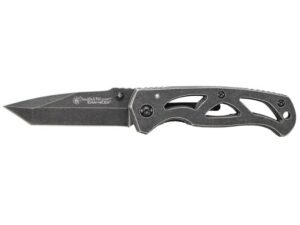 Smith & Wesson Extreme Ops Folding Pocket Knife 2.75″ Black Stonewash Tanto Point 7Cr17MoV High Carbon Stainless Steel Blade Skeletonized Handle For Sale
