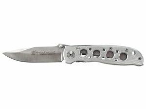 Smith & Wesson Extreme Ops Folding Pocket Knife 3.4″ Drop Point 7Cr17MoV High Carbon Stainless Steel Blade Skeletonized Aluminum Handle For Sale