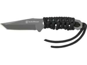 Smith & Wesson SW910TAM Fixed Blade Knife 2.8″ Tanto Point 7Cr17MoV Stainless Gray Blade Paracord Handle Black For Sale
