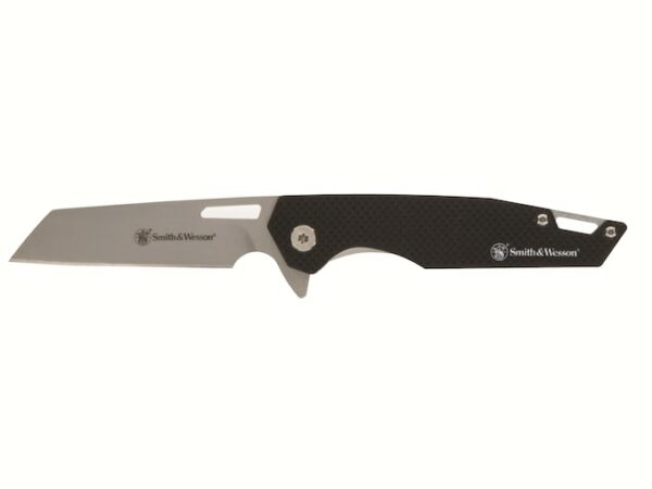 Smith & Wesson Sideburn Folding Knife 3″ Modified Wharncliffe 8Cr13MoV Stainless Satin Blade G-10 Handle Black For Sale