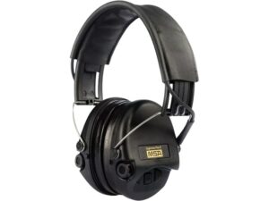 Sordin Supreme-Pro X Electronic Earmuffs with Leather Headband (NRR 19dB) Black For Sale