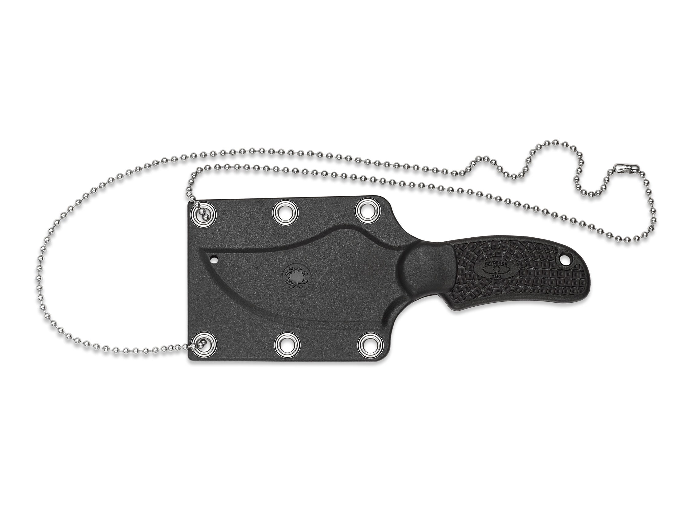 Spyderco ARK Fixed Blade Knife 2.5″ Clip Point H-1 Steel Blade FRN Handle Black For Sale