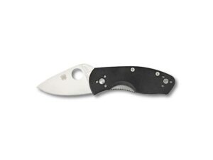Spyderco Ambitious Folding Knife 2.25″ Drop Point 8Cr13MoV Steel Blade G10 Handle Black For Sale