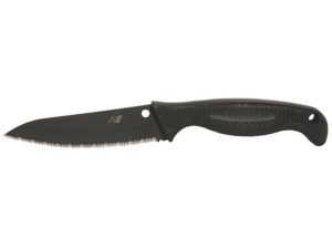 Spyderco Aqua Salt Fixed Blade Tactical Knife 4.7″ Drop Point Black H-1 Blade FRN Handle Black For Sale