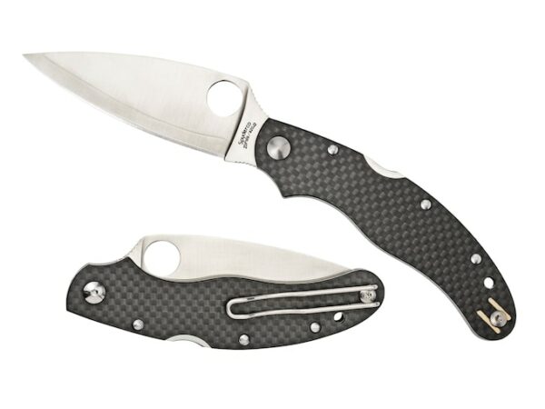 Spyderco Caly 3.5 Folding Pocket Knife 3.4″ ZDP-189 Stainless Steel Blade Carbon Fiber Handle Black For Sale