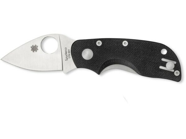 Spyderco Chicago Folding Knife 2″ Drop Point CTSBD1N Steel Blade Polymer G-10 Handle Black For Sale
