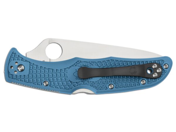 Spyderco Endura 4 Folding Knife 3.8″ Drop Point VG-10 Steel Blade FRN Handle Blue For Sale