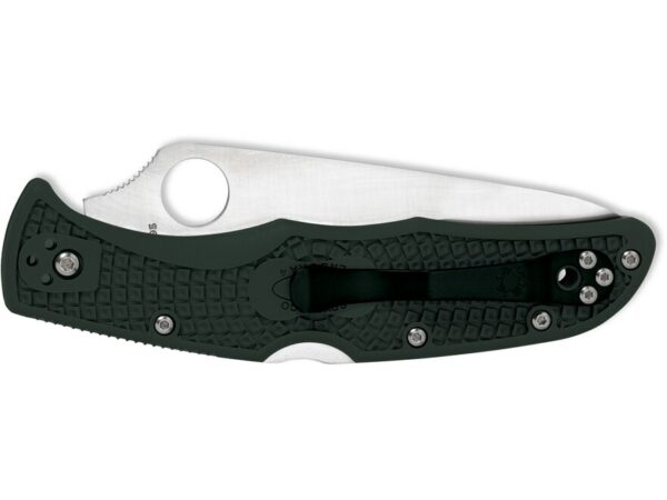 Spyderco Endura 4 Folding Knife 3.8″ Leaf ZDP-189 Satin Blade Fiberglass Reinforced Nylon (FRN) Handle Green For Sale