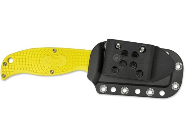 Spyderco Enuff Lightweight Salt Fixed Blade Knife 2.75″ Fully Serrated Sheepsfoot H1 Stainless Satin Blade Fiberglass Reinforced Nylon (FRN) Handle Yellow- Blemished For Sale