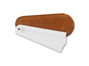 Spyderco Golden Sharpening Stone with Leather Pouch For Sale