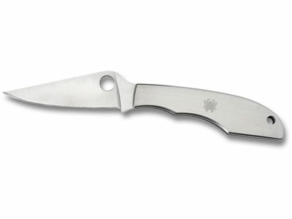 Spyderco Grasshopper Folding Pocket Knife 2.313″ Drop Point 12C27 Sandvik Blade Stainless Steel Handle Stainless For Sale