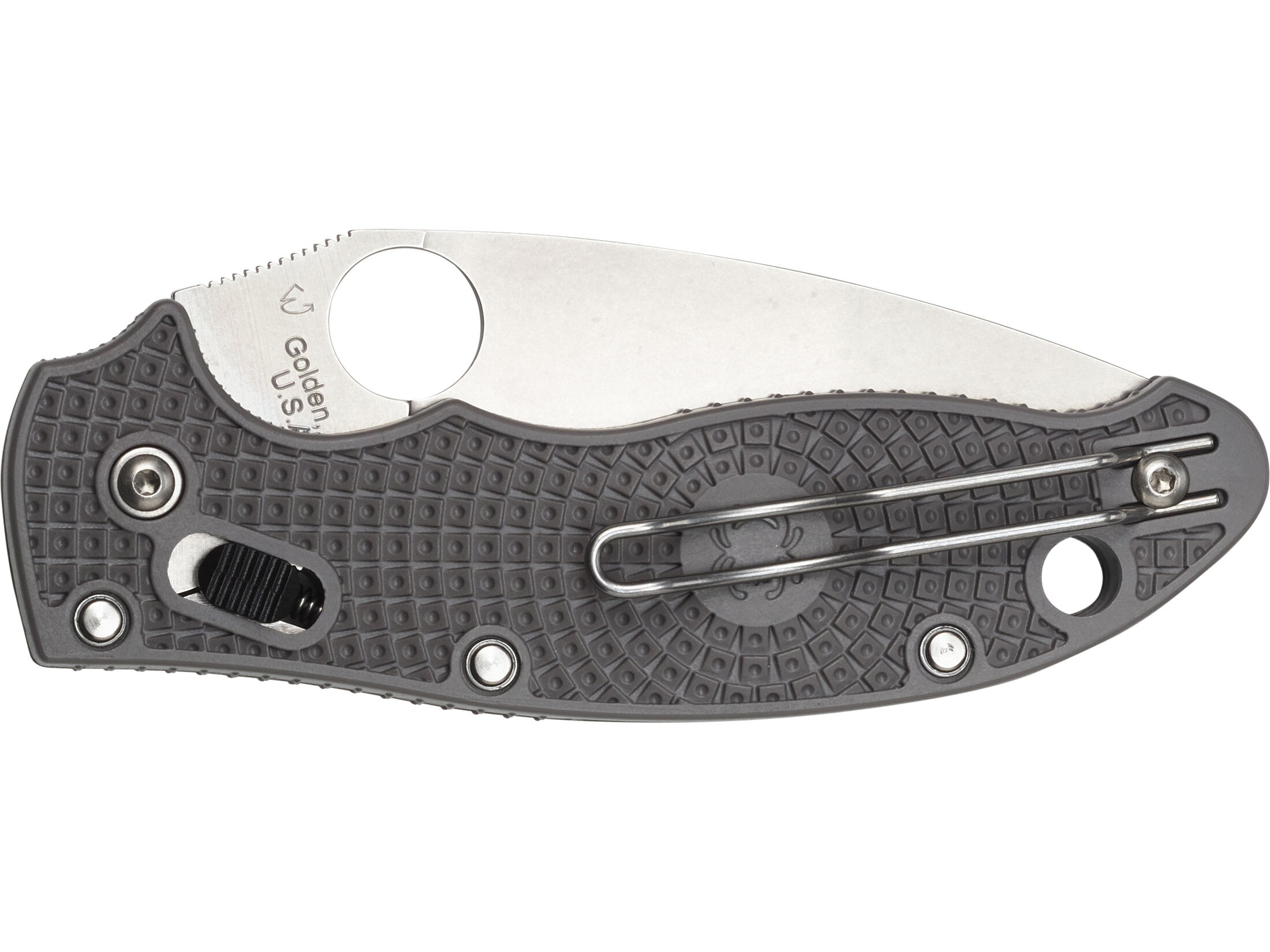 Spyderco Manix 2 Lightweight Folding Knife 3.38″ Drop Point Micro-Melt Maxamet Steel Blade FRCP Handle Gray For Sale