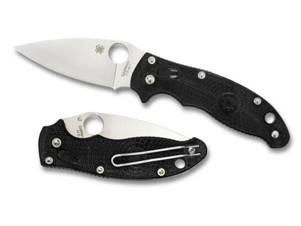 Spyderco Manix 2 Lightweight Folding Pocket Knife 3.38″ Drop Point CTS BD1 Blade FRCP Handle Black For Sale