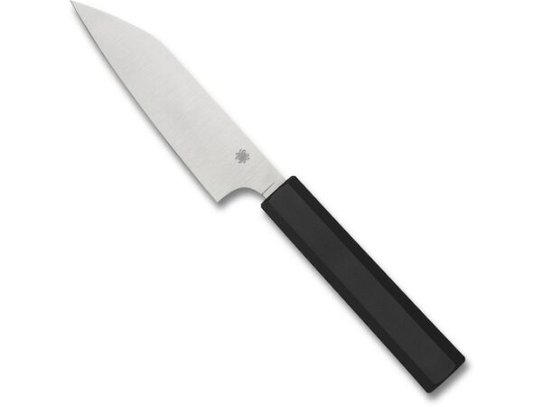 Spyderco Murray Carter Minarai Petty Fixed Blade Knife 4.64″ Clip Point CTS BD1N Satin Blade Polypropylene Handle Black For Sale