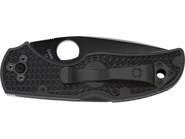 Spyderco Native 5 Folding Knife 3.1″ Black Drop Point Serrated CPMS30V Stainless Steel Blade FRN Handle Black For Sale