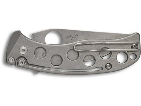 Spyderco PITS Folding Knife 2.97″ Drop Point M390 Satin Blade Titanium Handle Stone For Sale