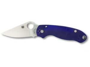 Spyderco Para 3 Folding Knife 2.95″ Drop Point CPM S110V Stainless Steel Blade G-10 Handle Dark Blue For Sale