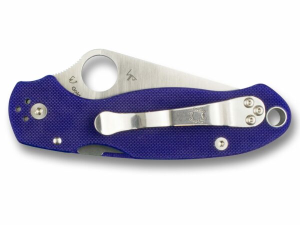 Spyderco Para 3 Folding Knife 2.95″ Drop Point CPM S110V Stainless Steel Blade G-10 Handle Dark Blue For Sale