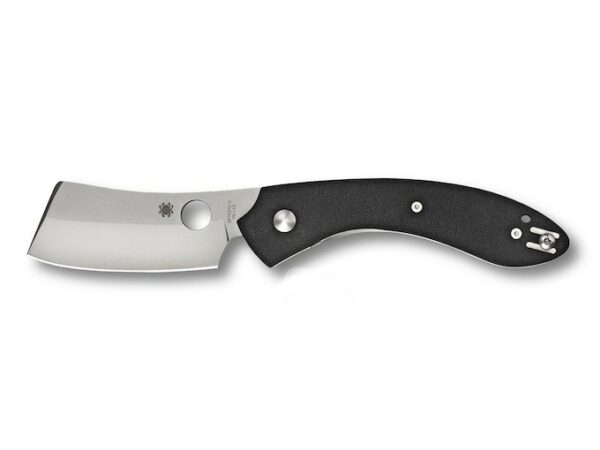 Spyderco ROC Folding Pocket Knife 2.77″ Cleaver VG10 Stainless Steel Blade G10 Handle Black For Sale