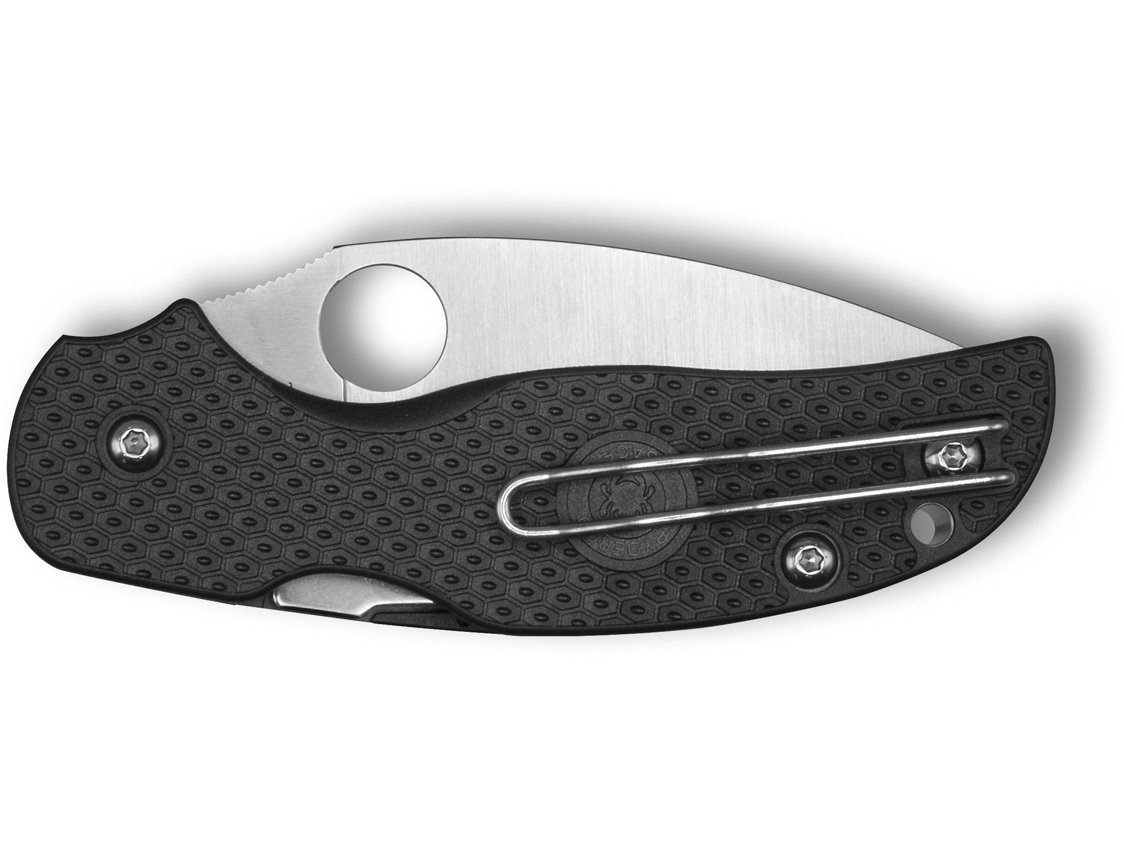 Spyderco Sage 5 Folding Knife 3″ Leaf S30V Satin Blade Fiberglass Reinforced Nylon (FRN) Handle Black For Sale