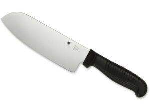 Spyderco Santoku Fixed Blade Knife 6.81″ MBS-26 Stainless Satin Blade Fiberglass Reinforced Nylon (FRN) Handle Black For Sale