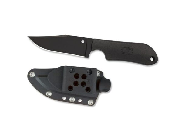 Spyderco Street Beat Fixed Blade Knife 3.5″ Drop Point VG-10 Steel Blade FRN Handle Black For Sale