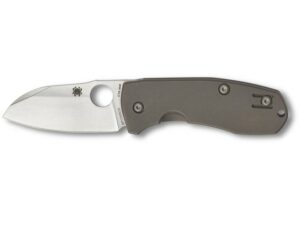 Spyderco Techno 2 Folding Knife 2.55″ Sheepsfoot CTS XHP Stainless Steel Blade Titanium Handle Gray For Sale