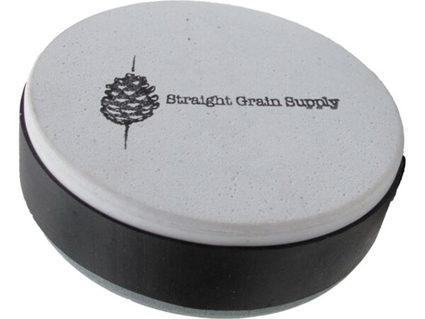 Straight Grain Supply Puck Dual Grit with Pouch Sharpening Stone For Sale