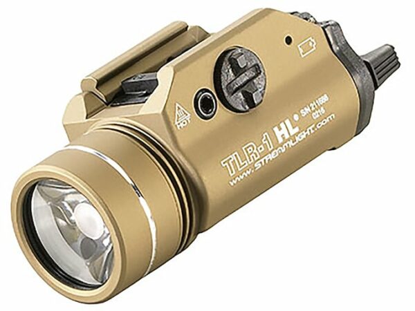 Streamlight TLR-1 HL Long Gun Kit Weapon Light LED with 2 CR123A Batteries with Remote Pressure Switch Aluminum Flat Dark Earth For Sale
