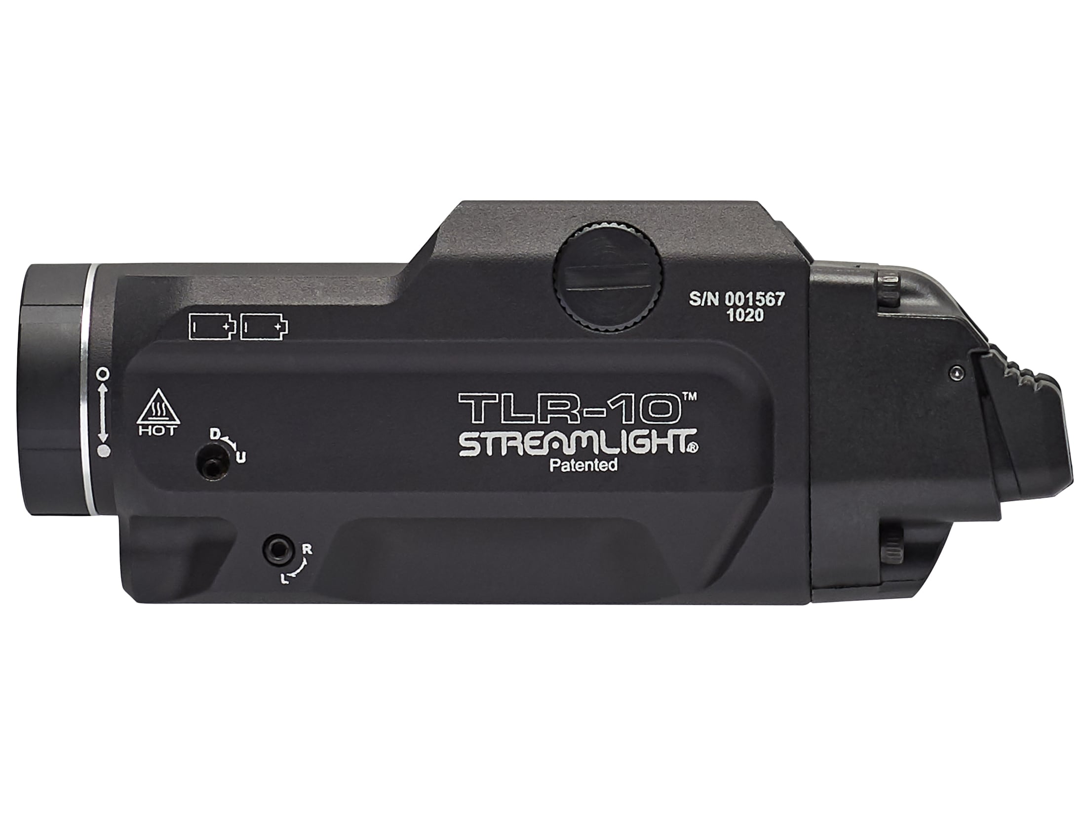 Streamlight TLR-10 Flex Weapon Light LED with Red Laser with 2 CR123A Batteries Aluminum Black- Blemished For Sale