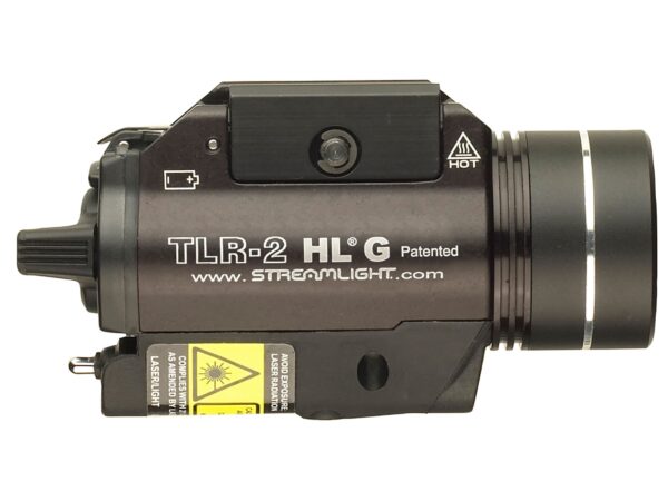 Streamlight TLR-2 HL G Weapon Light LED with Green Laser and 2 CR123A Batteries Fits Picatinny or Glock-Style Rails Aluminum Matte For Sale