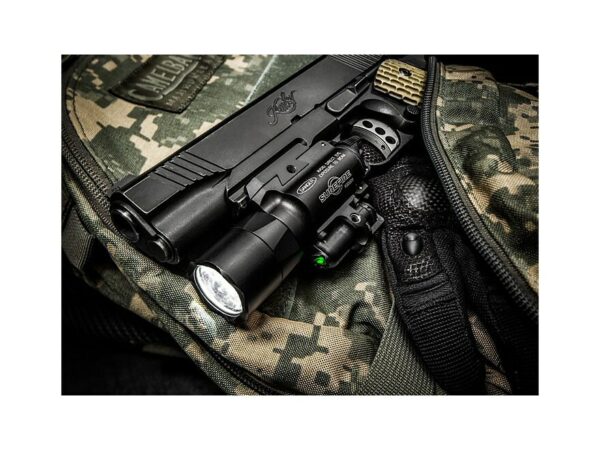 Surefire X400 Ultra Weapon Light LED with Green Laser with 2 CR123A Batteries Aluminum Black For Sale