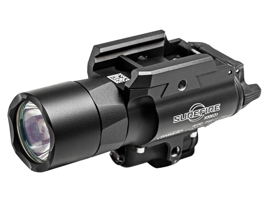 Surefire X400 Ultra Weapon Light LED with Red Laser with 2 CR123A Batteries Aluminum Black For Sale