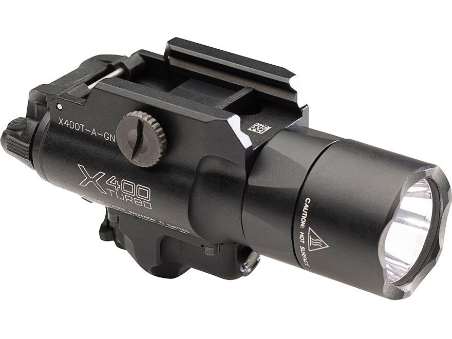 Surefire X400T Turbo Weapon Light LED with Laser with 2 CR123A Batteries Aluminum Black For Sale