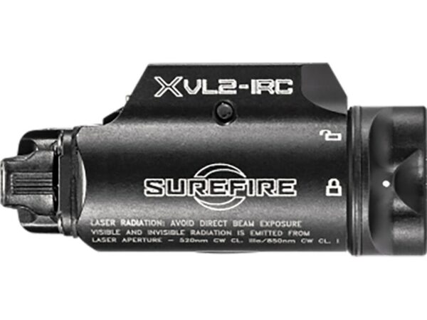Surefire XVL2 Weapon Light LED with IR & Green Laser with CR123A Battery Aluminum For Sale