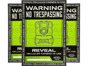 TACTACAM REVEAL No Trespassing Sign Pack of 3 For Sale