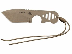 TOPS FDX 66 Fixed Blade Tactical Knife 2.75″ Tanto Point 1095 Steel Blade and Handle Coyote Tan For Sale