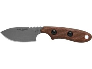 TOPS Knives Bull Trout Fixed Blade Knife 2.75″ Drop Point 154CM Stainless Steel Blade Burlap Micarta Handle Brown For Sale