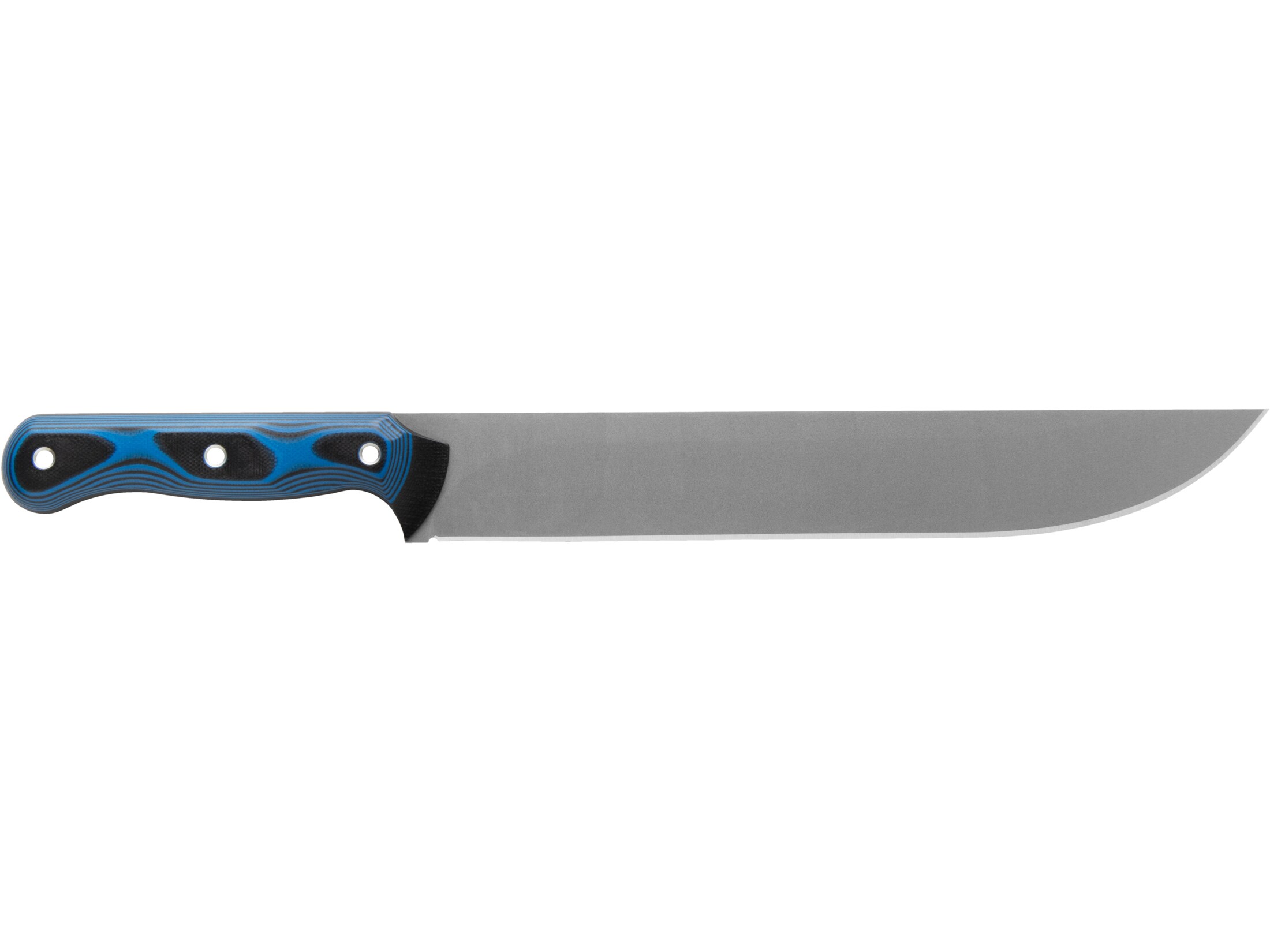 TOPS Knives Dicer 10 Slicer Fixed Blade Knife 10″ Drop Point CPM S35VN Tumble Blade G-10 Handle Black/Blue For Sale