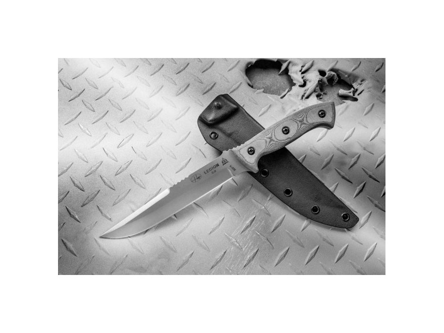 TOPS Knives Hazen Legion 6.0 Fixed Blade Knife 6.7″ Drop Point 1095 Steel Blade Micarta Handle Black For Sale