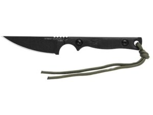 TOPS Knives Street Scalpel 2.0 Fixed Blade Knife 3.13″ Black Drop Point 1095 Steel Blade Canvas Micarta Handle Black For Sale