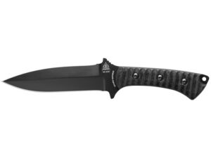 TOPS Knives Szabo Express Fixed Blade Knife 5.63″ Dagger 1095 Carbon Black Cerakote Blade Canvas Micarta Handle Black For Sale