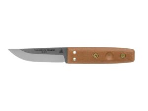 TOPS Knives Tanimboca Puukko Fixed Blade Knife 3.63″ Drop Point 1095 Stainless Steel Blade Canvas Micarta Handle Tan For Sale