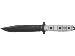 TOPS Knives USMC Combat Fixed Blade Tactical Knife 7.5″ Clip Point 1095 High Carbon Alloy Blade Black Traction Coated Micarta Handle Black For Sale