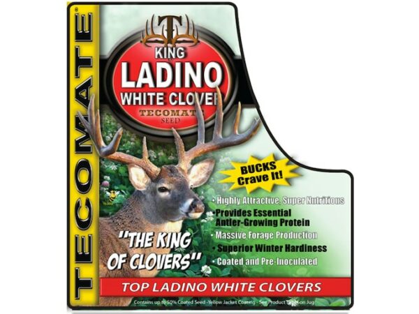 Tecomate King Ladino White Clover Plus Perennial Food Plot Seed 3.25 lb For Sale