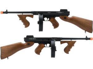 Thompson 1928 Chicago Typewriter AEG Airsoft Rifle 6mm BB Battery Powered Full-Auto/Semi-Auto Black Wood For Sale