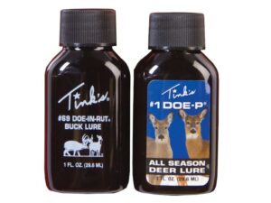 Tink’s #69 Doe-in-Rut Buck Lure and #1 Doe-P Combo Deer Scent Liquid For Sale