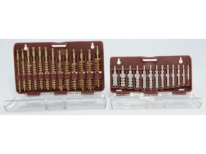 Tipton Ultra Cleaning Jag and Best Bore Brush Set 26-Piece Male Thread Nickel Plated Brass and Bronze For Sale