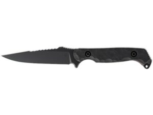 Toor Knives Haley Strategic Darter Fixed Blade Knife 4.25″ Spine Serrated Drop Point CPM S35VN Black Blade G-10 Handle Black For Sale