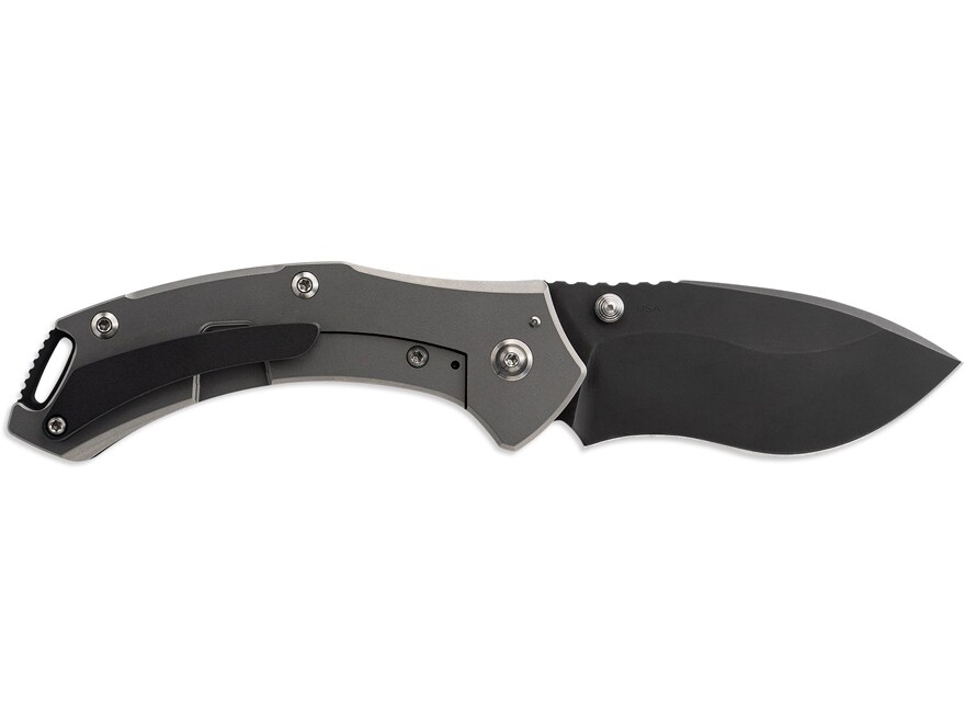 Toor Knives XT1 Alpha Folding Knife 3.25″ Drop Point CPM S35VN Black Blade Titanium Handle Gray For Sale